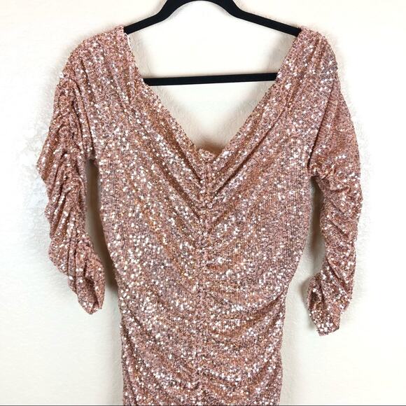 NWT Zara Blogger Draped Sequin Dress. - Picture 8 of 16